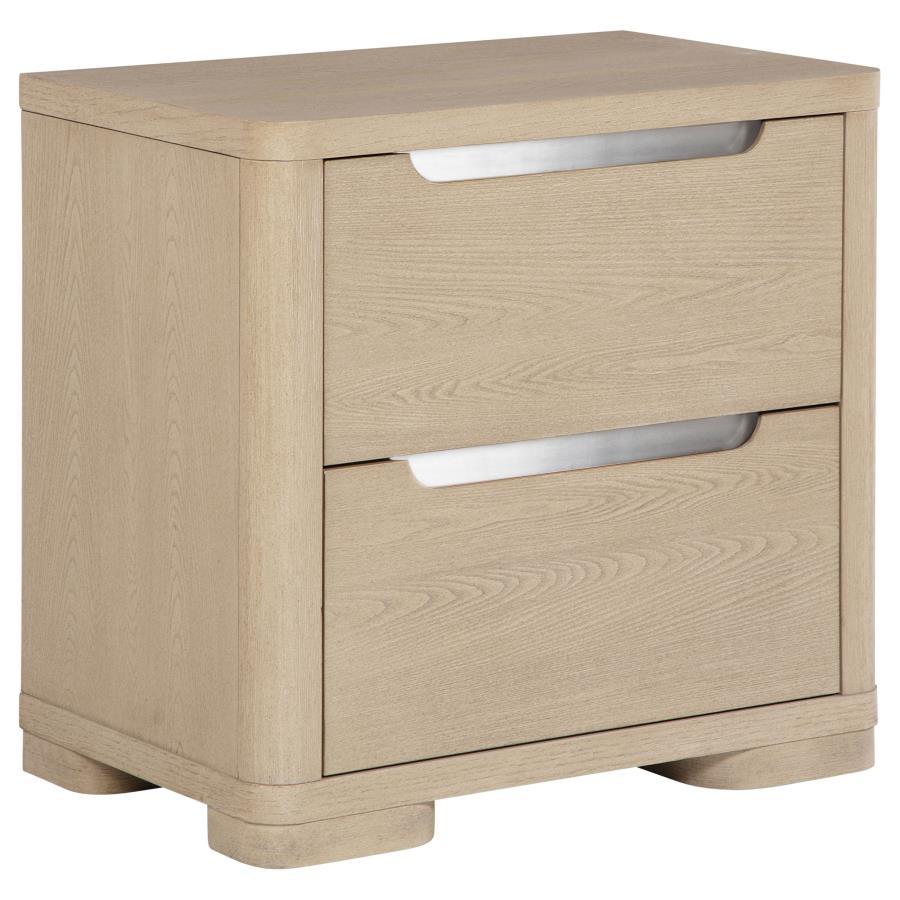 Ladera - 2-Drawer Nightstand Bedside Table - Light Elm by Coaster Fine Furniture | Bel Furniture