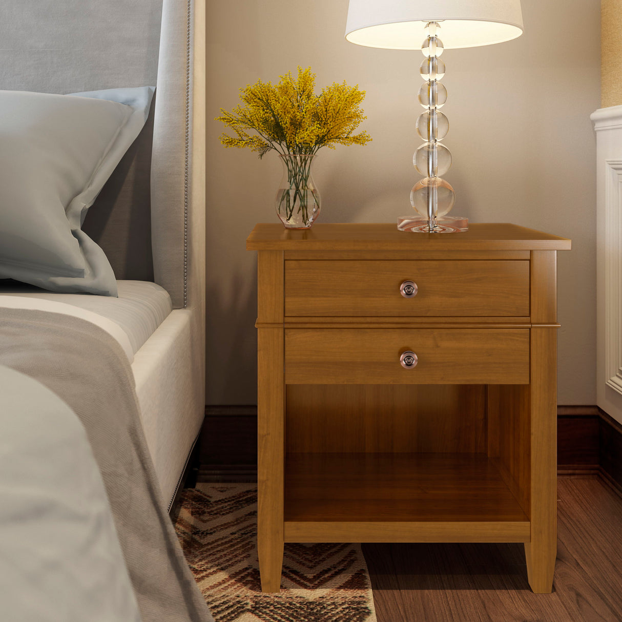 Carlton - Bedside Table, Handcrafted by Simpli-Home | Bel Furniture