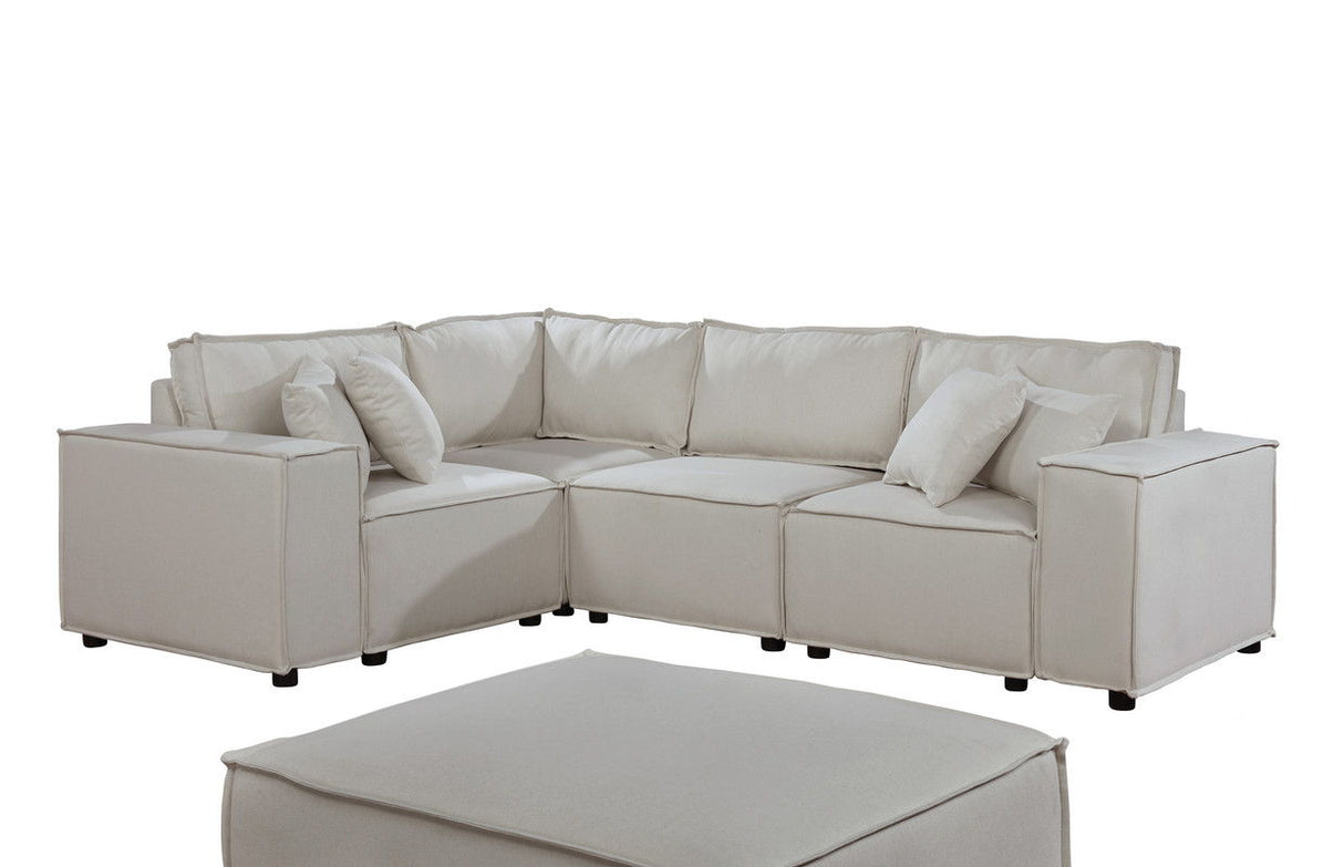 Melrose - Modular Sectional Sofa With Ottoman by Lilola Home | Bel Furniture