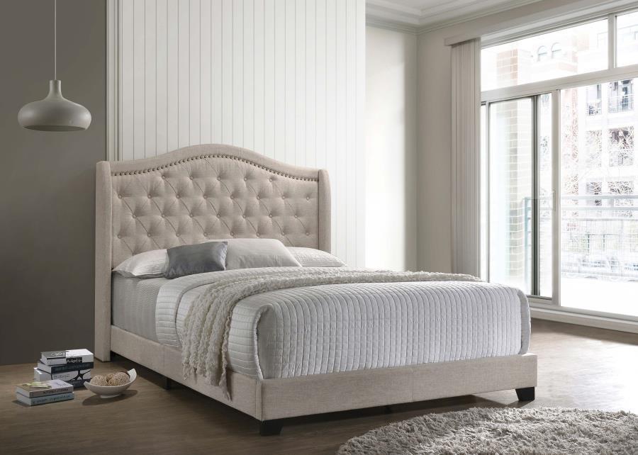 Sonoma - Upholstered Wingback Bed by CoasterEssence | Bel Furniture