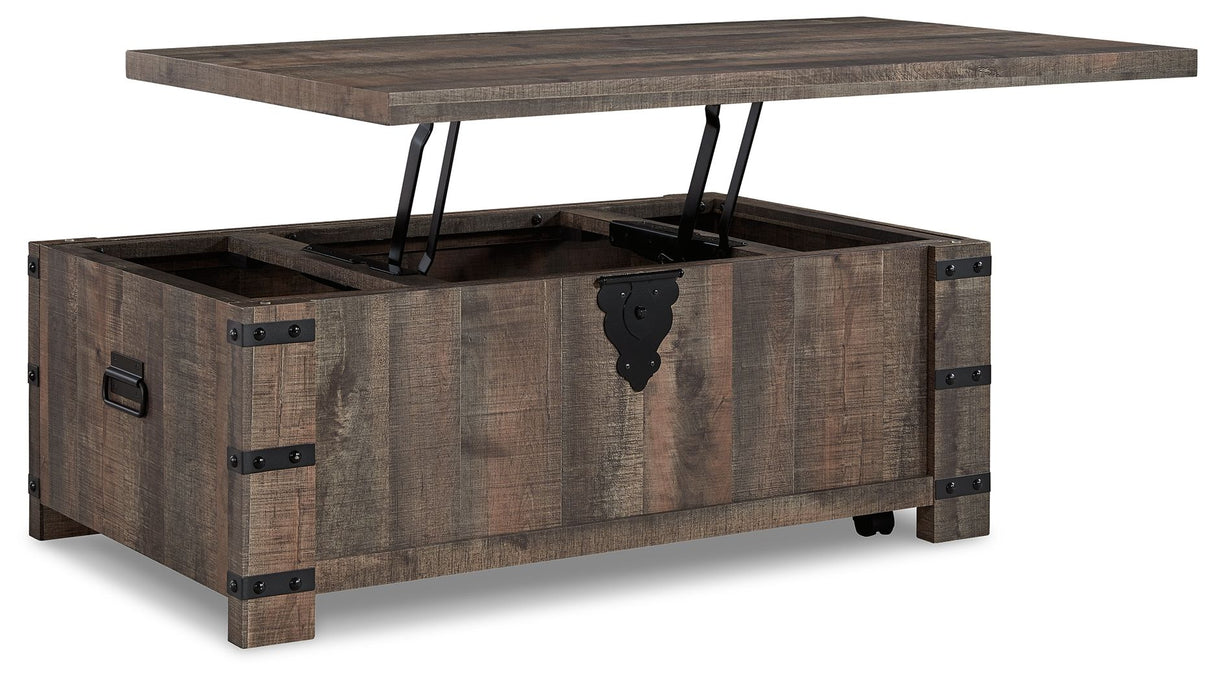 Hollum - Rustic Brown - Lift Top Cocktail Table by Signature Design by Ashley® | Bel Furniture
