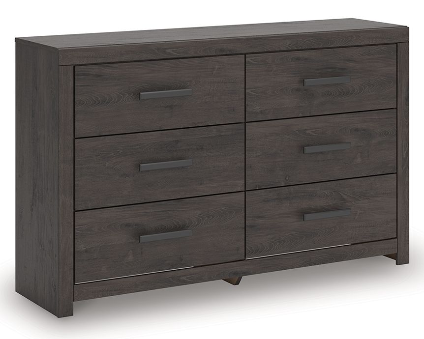 Prendonea - Charcoal - Six Drawer Dresser by Signature Design by Ashley® | Bel Furniture