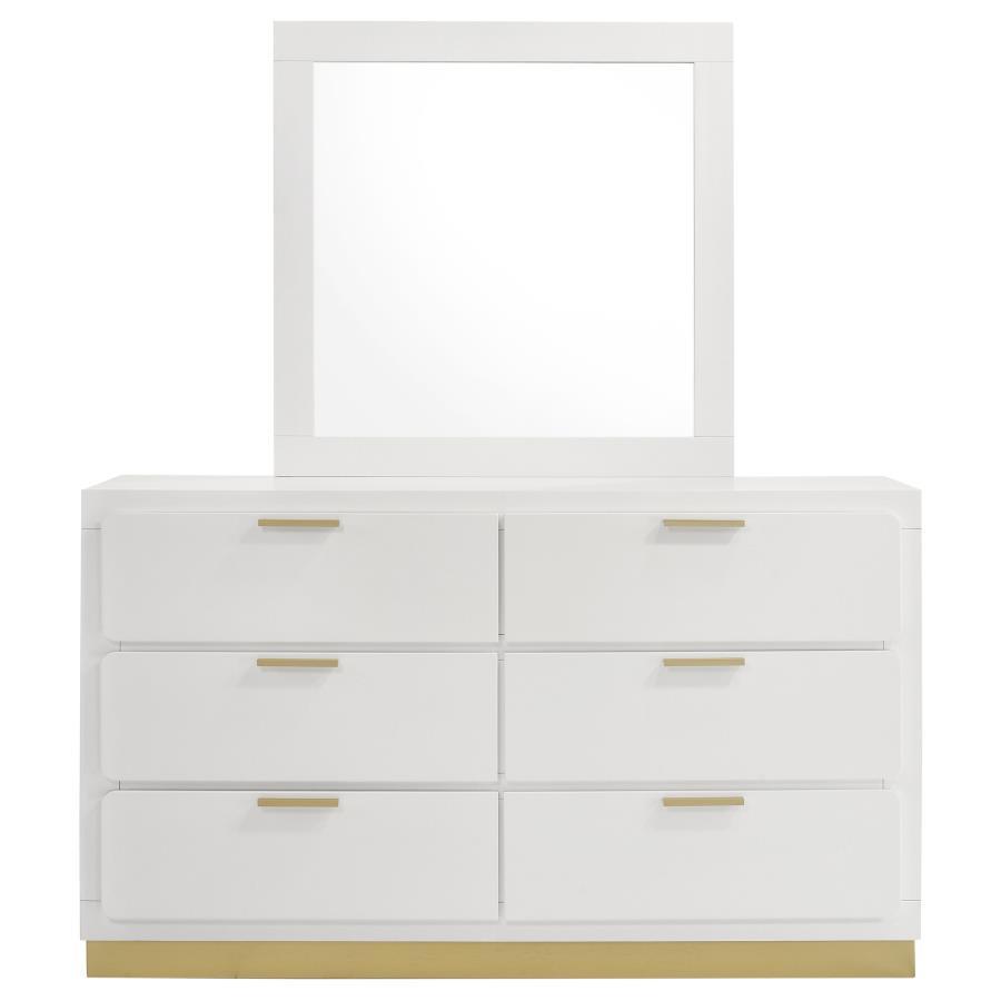 Caraway - 6-Drawer Bedroom Dresser With Mirror by Coaster Fine Furniture | Bel Furniture