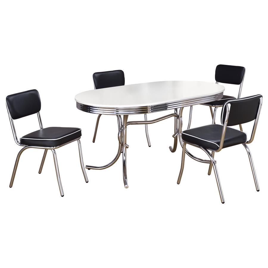 Retro - Oval Dining Table Set by CoasterEveryday | Bel Furniture