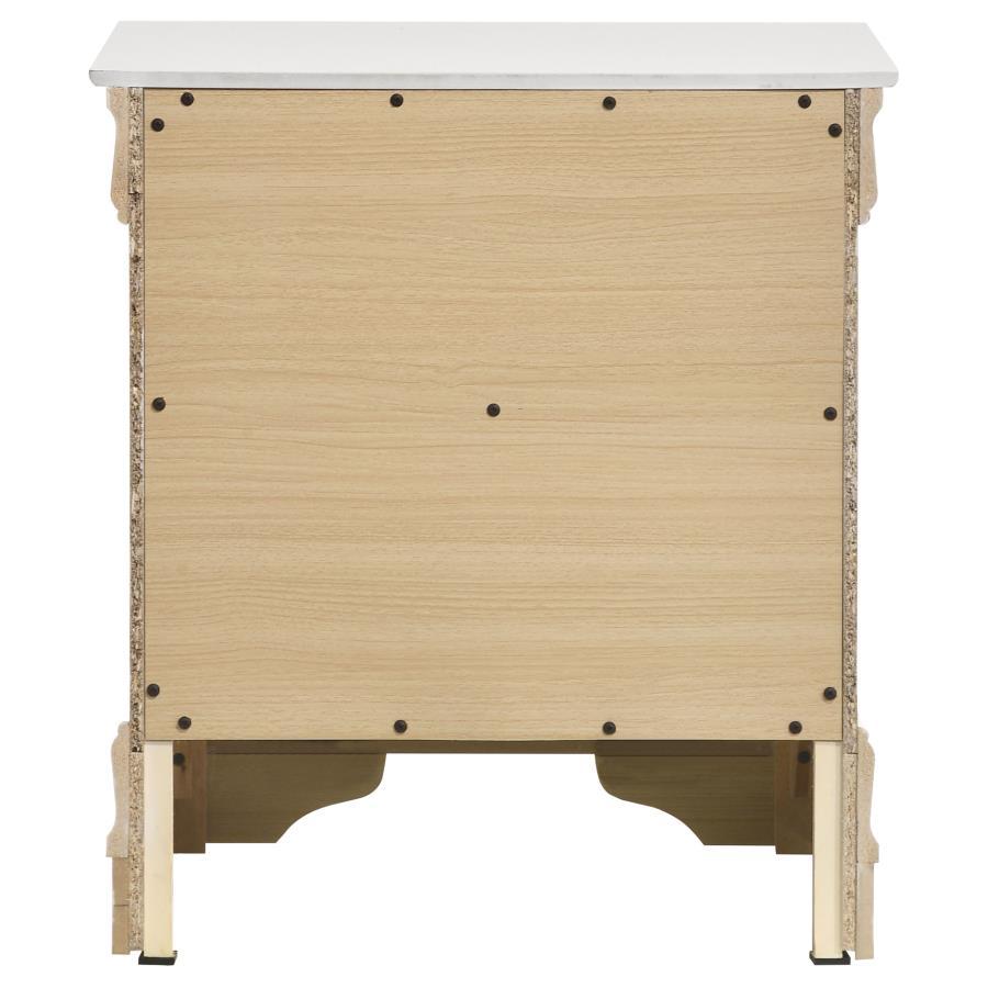Louis Philippe - 2-Drawer Nightstand Bedside Table - White by Coaster Fine Furniture | Bel Furniture