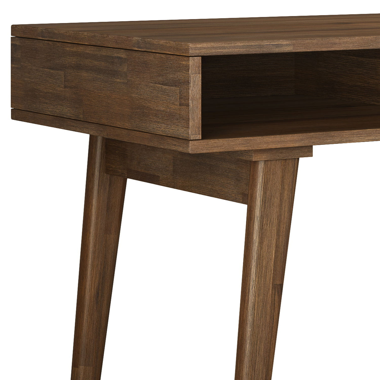 Clarkson - Desk With Side Drawers - Rustic Natural Aged Brown by Simpli-Home | Bel Furniture
