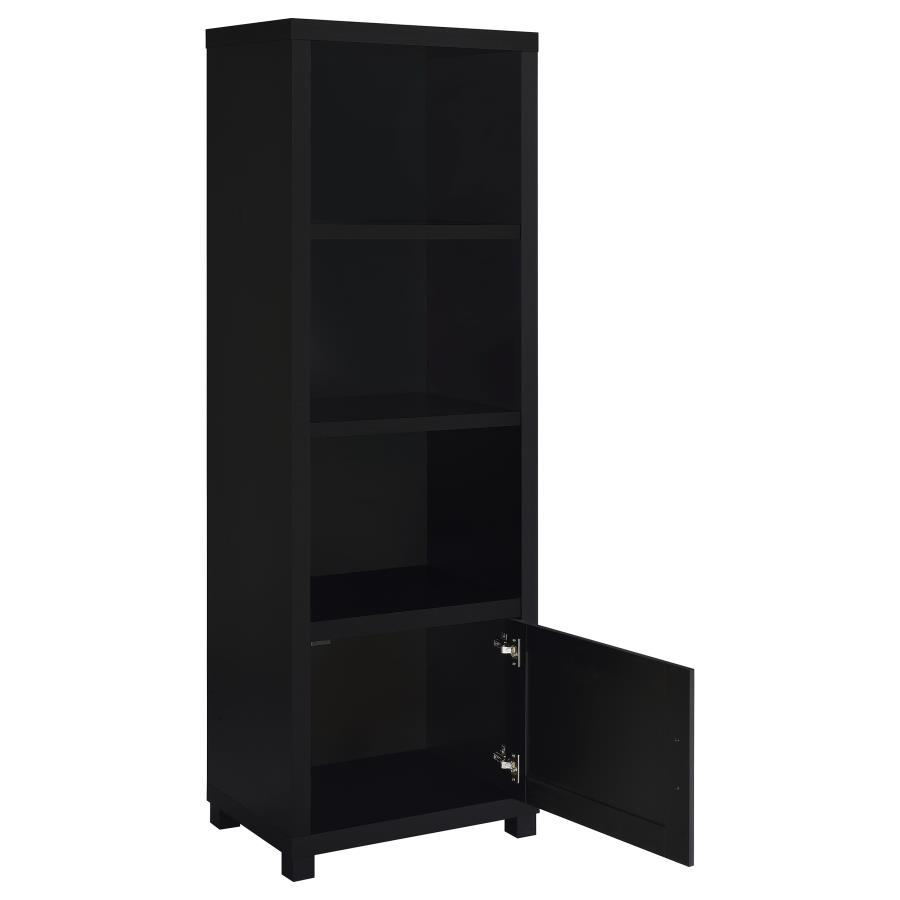 Jupiter - 3-Shelf Engineered Wood Media Tower - Black by Coaster Fine Furniture | Bel Furniture