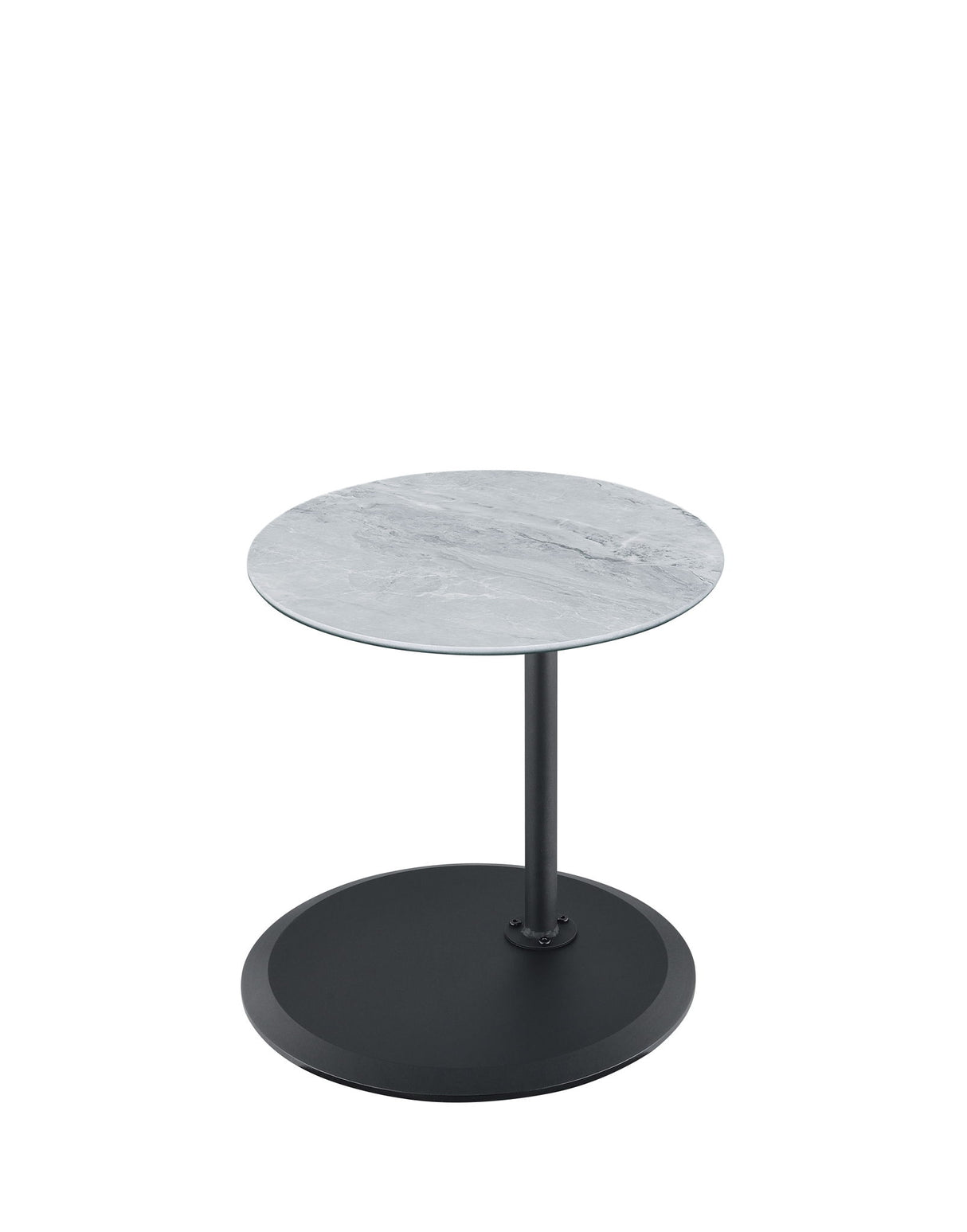 Orbit - 15.5" End Table With Height Adjustable Marble Textured Top by Lilola Home | Bel Furniture