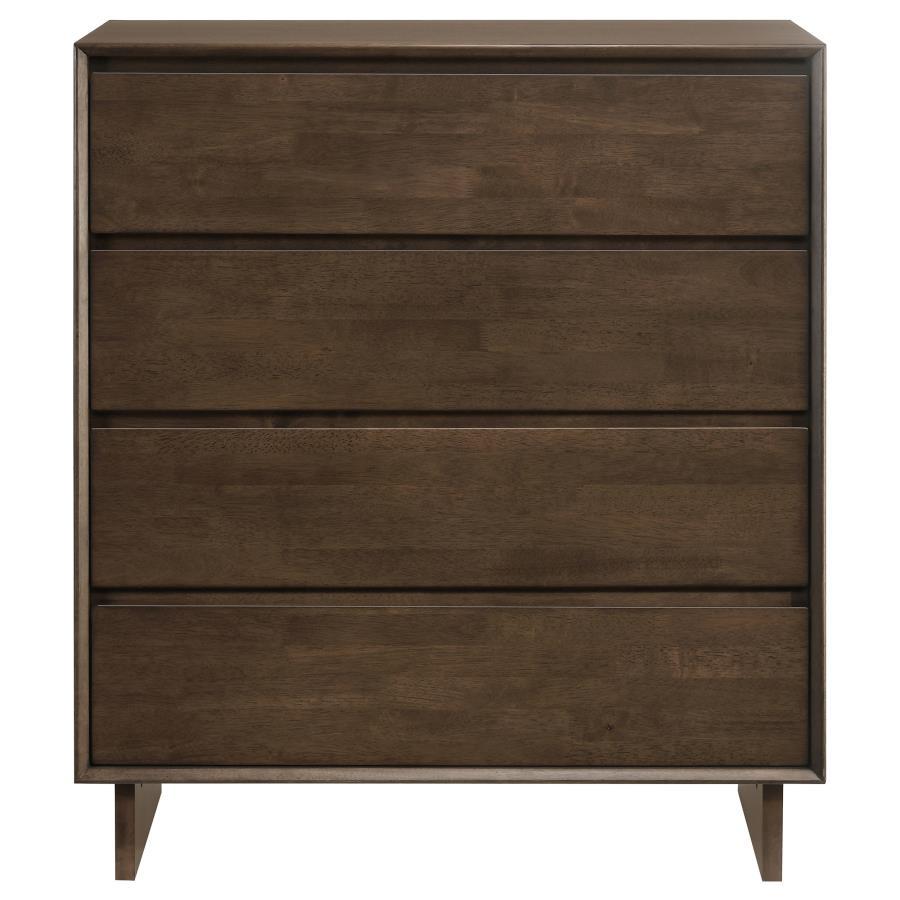 Glenwood - 4-Drawer Chest Of Drawers - Warm Brown by Coaster Fine Furniture | Bel Furniture