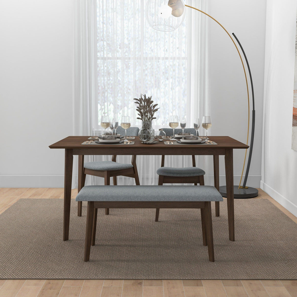 Carlos - Upholstered Bench by Ashcroft Furniture | Bel Furniture