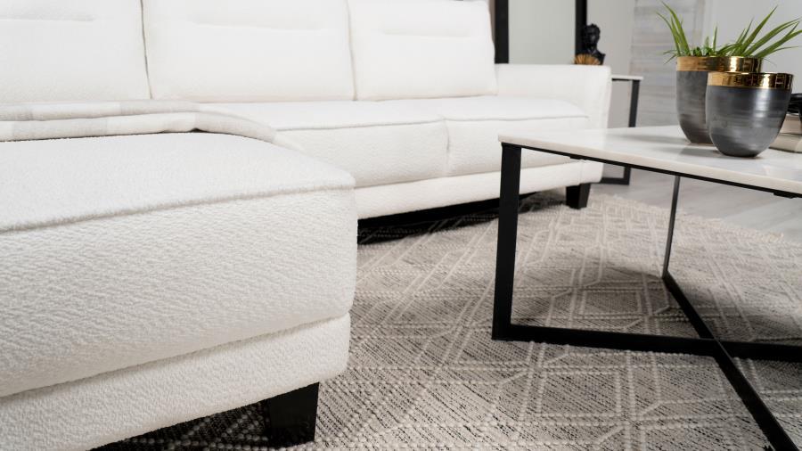 Caspian - Upholstered Curved Arm Chaise Sectional Sofa by Coaster Fine Furniture | Bel Furniture