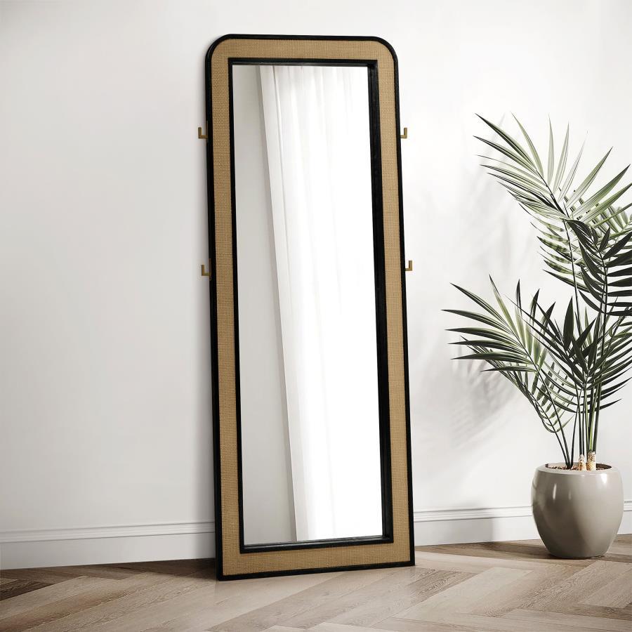 Arini - Cane Weave Full Length Standing Floor Mirror by Coaster Fine Furniture | Bel Furniture