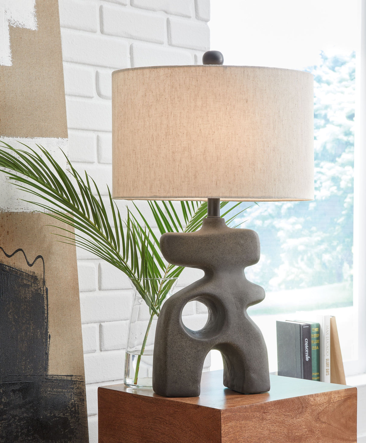 Danacy - Distressed Black - Paper Table Lamp by Signature Design by Ashley® | Bel Furniture