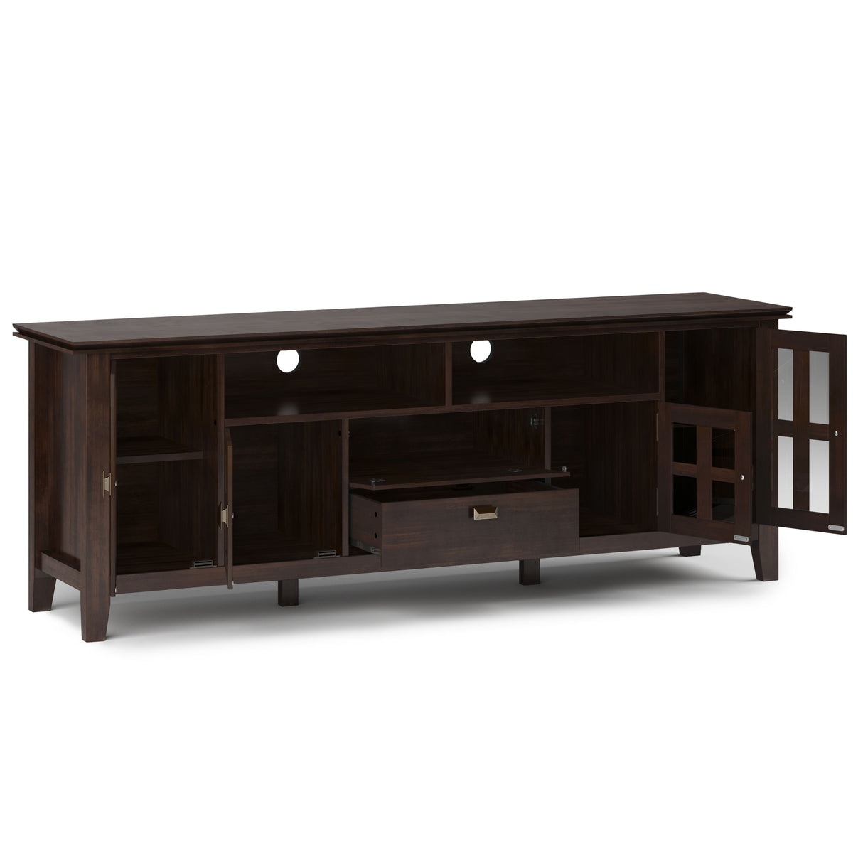 Artisan - TV Media Stand - Tobacco Brown by Simpli-Home | Bel Furniture