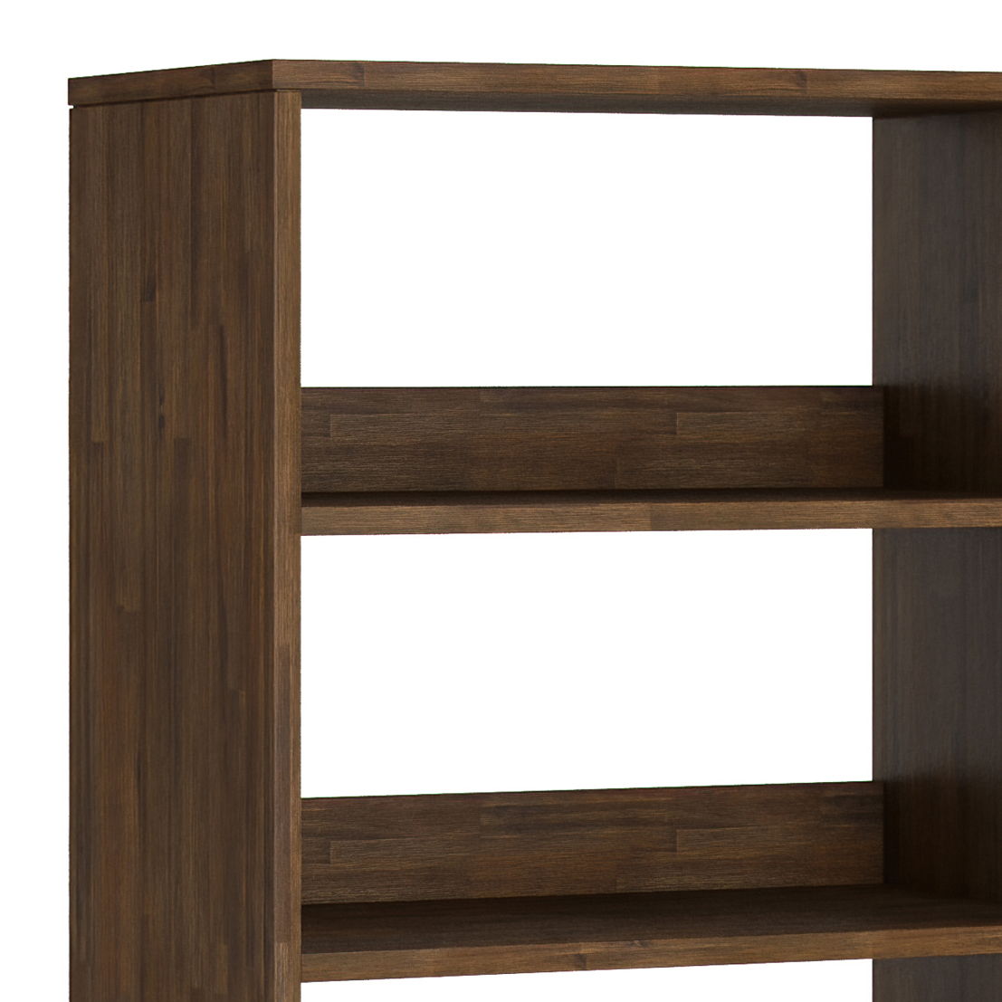 Chase - Tall Bookcase - Rustic Natural Aged Brown by Simpli-Home | Bel Furniture