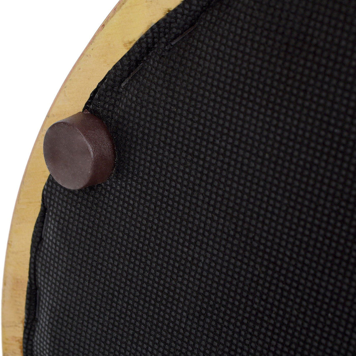 Nebula - Backless Round Upholstered Counter Stool With Burl - Ivory White by Jennifer Taylor Home | Bel Furniture