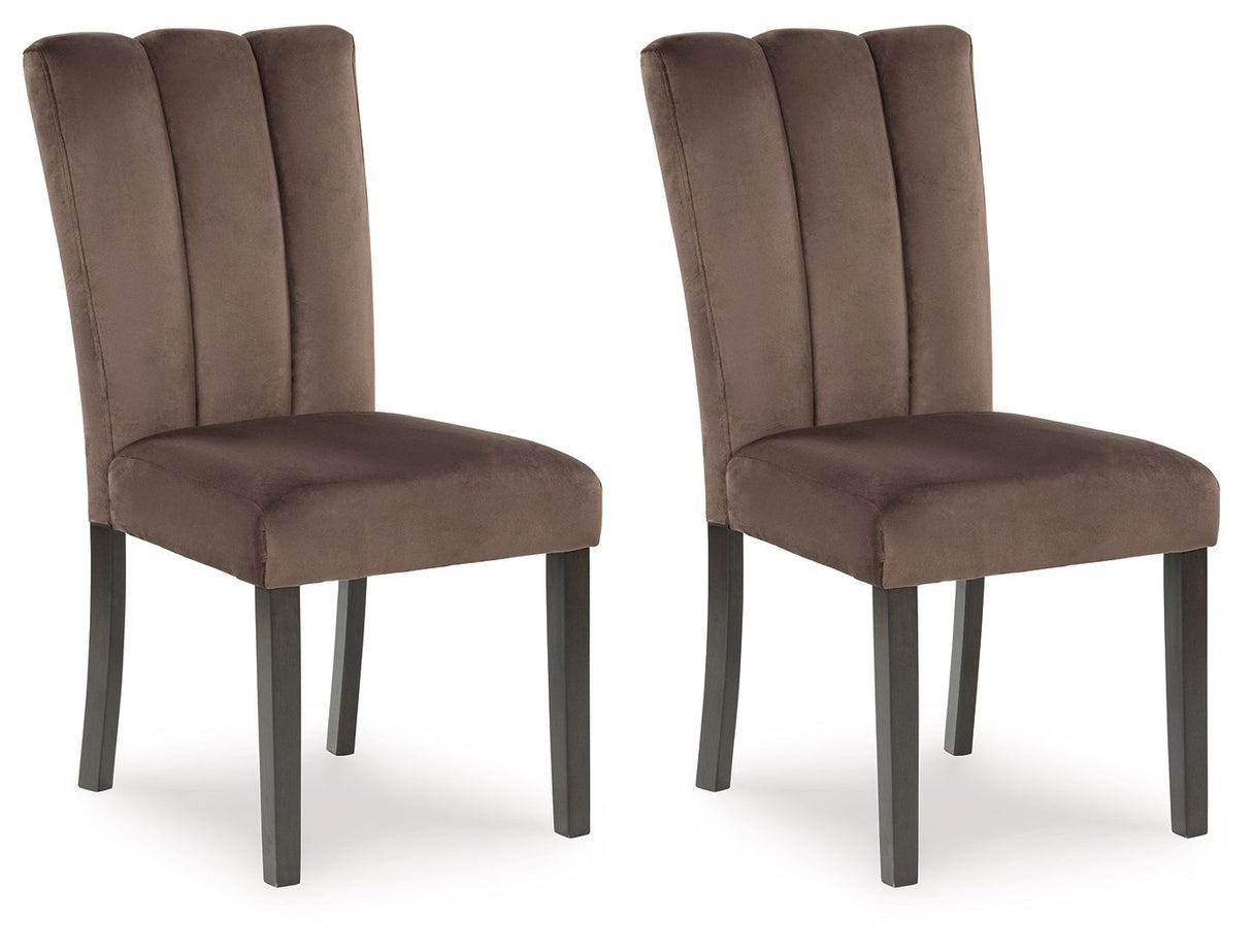 Jeshina - Mocha - Dining Upholstered Side Chair (Set of 2) by Signature Design by Ashley® | Bel Furniture