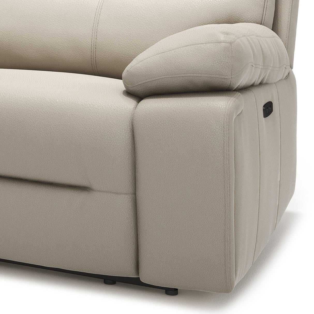 Malibu - Modern Power Motion 3 Piece Reclining Loveseat Sofa With Cup Holders - Cream Taupe Beige by Jennifer Taylor Home | Bel Furniture