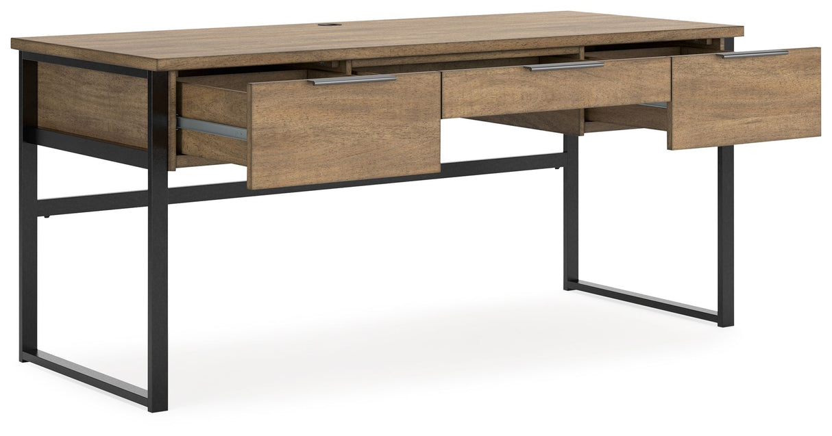 Montia - Light Brown - Home Office Desk by Signature Design by Ashley® | Bel Furniture
