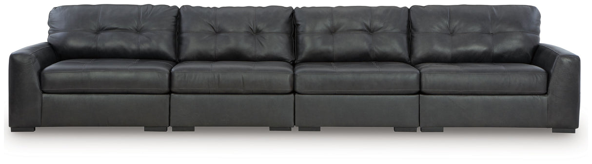 Brindley Pier - Sectional Black 4-Piece Sectional by Signature Design by Ashley® | Bel Furniture