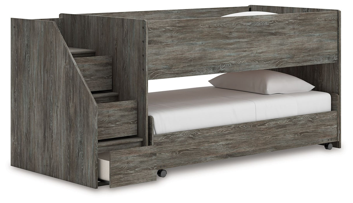 Frandern - Gray - Twin Over Twin Loft Bed by Signature Design by Ashley® | Bel Furniture