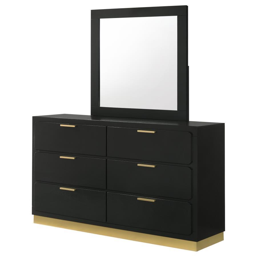 Caraway - 6-Drawer Bedroom Dresser With Mirror by Coaster Fine Furniture | Bel Furniture
