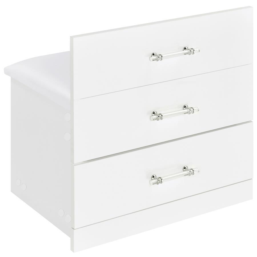 Danbury - 3-Drawer Makeup Vanity & Stool Set by Coaster Fine Furniture | Bel Furniture