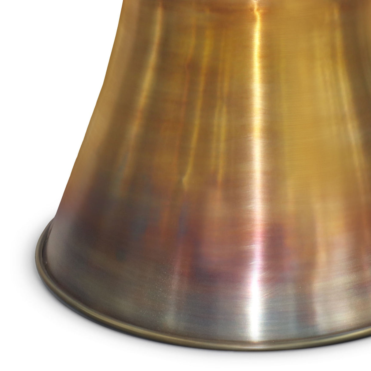 Kenton - Metal Side Table - Tarnished Brass by Simpli-Home | Bel Furniture