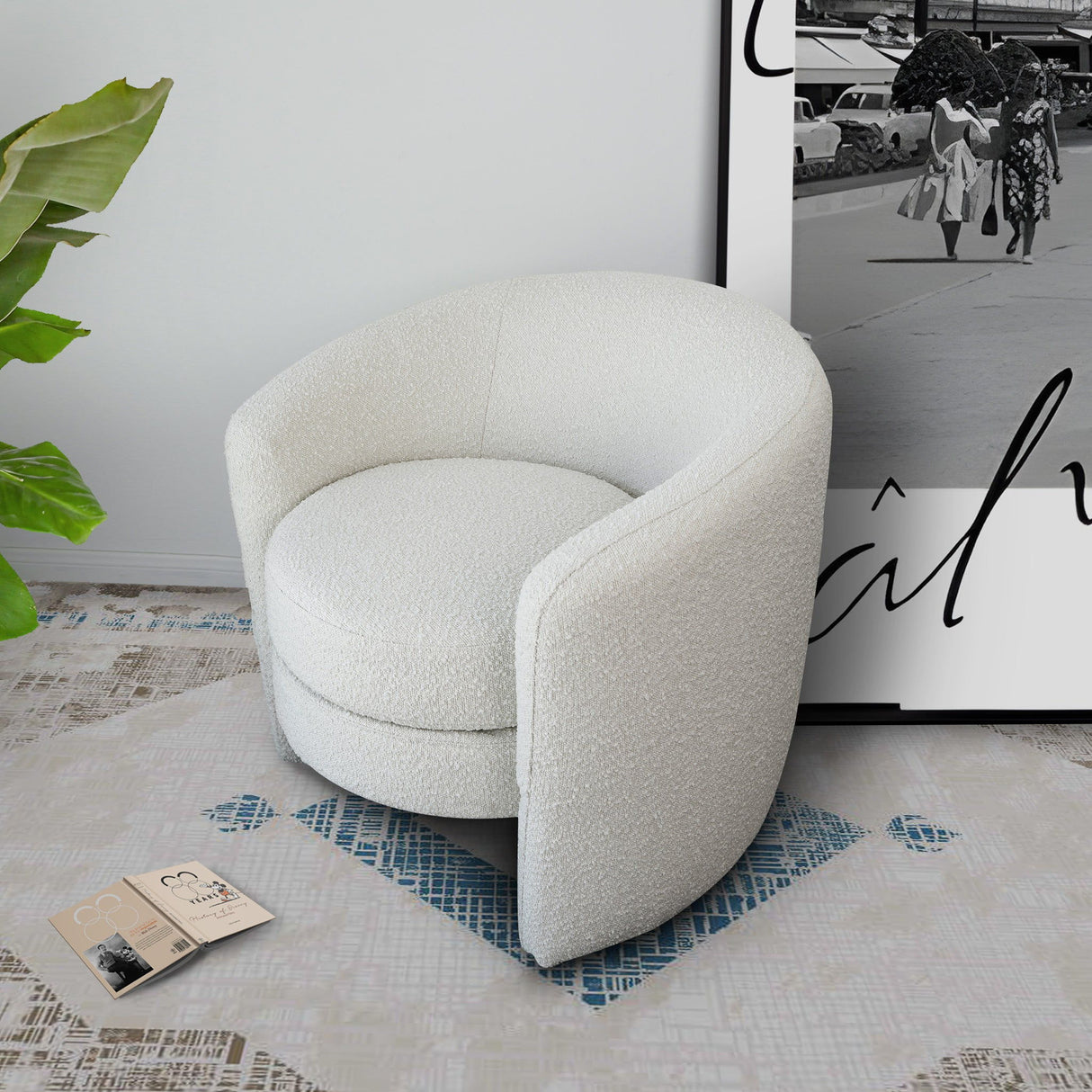Avalon - Lounge Chair - White by Ashcroft Furniture | Bel Furniture