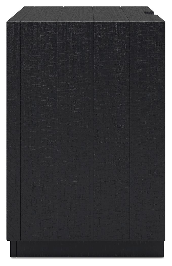 Londer - Black - Two Drawer Night Stand by Millennium® by Ashley | Bel Furniture