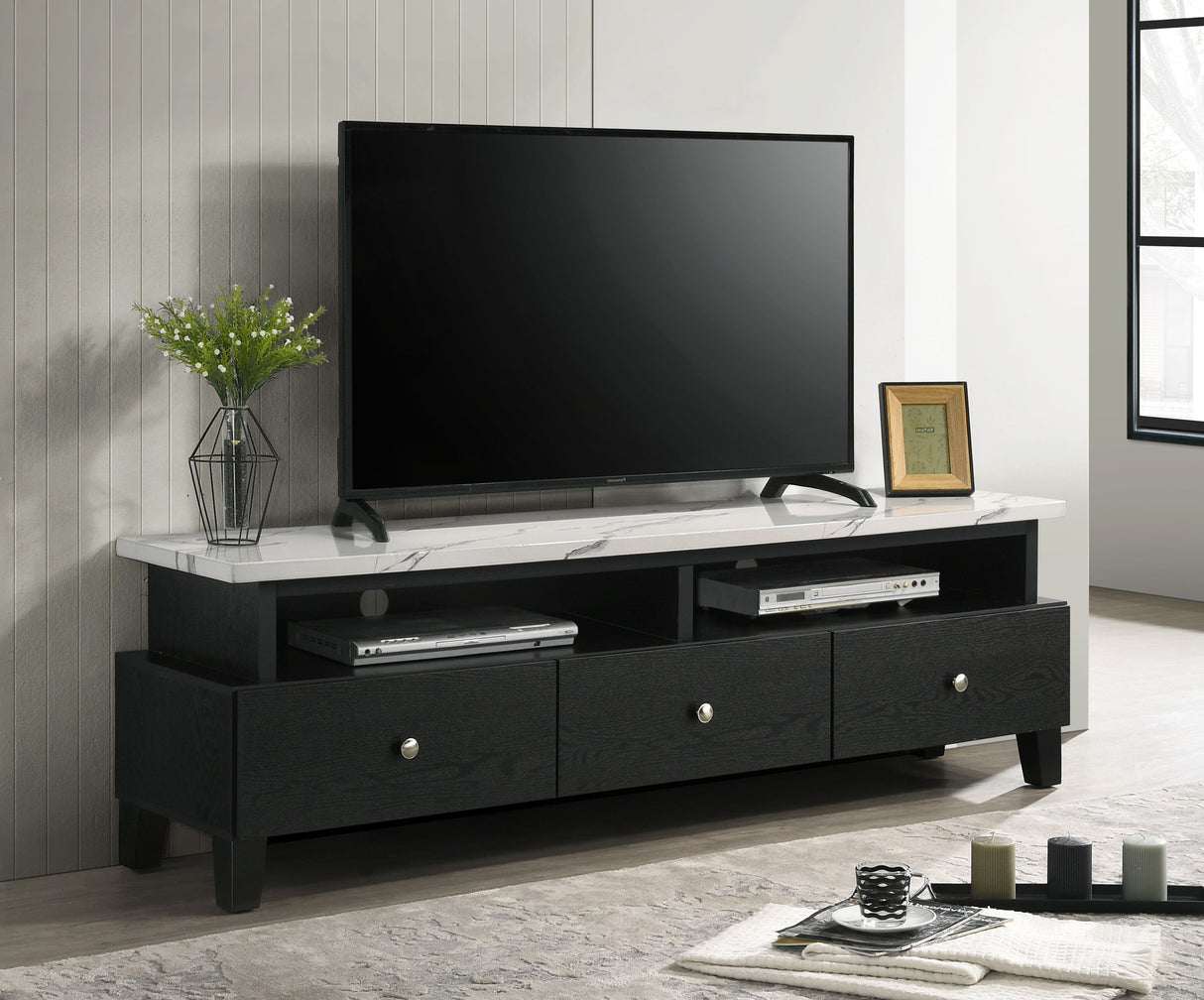 Alina - TV Stand - Black by Crown Mark | Bel Furniture