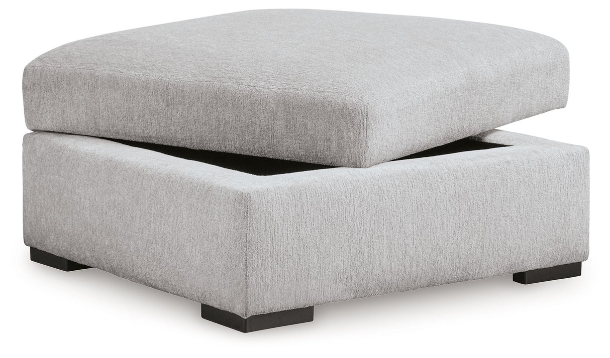 Gabyleigh - Nickel - Ottoman With Storage by Benchcraft® | Bel Furniture