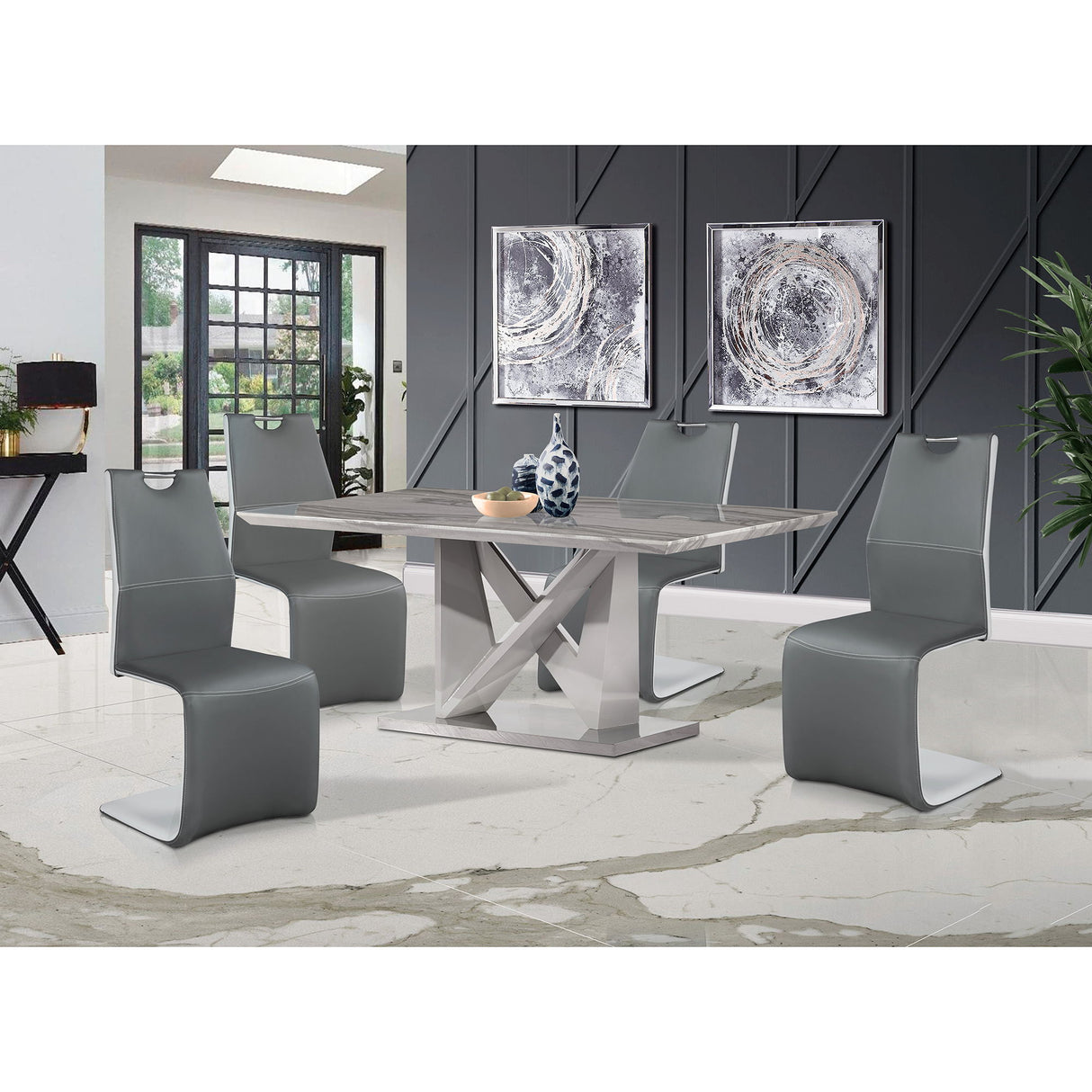 Caroline - Dining Table - Gray