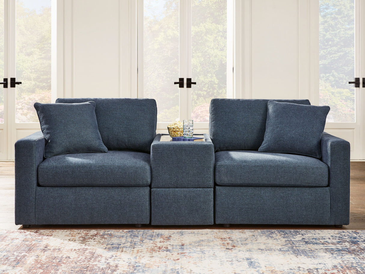 Modmax - Ink - 3-Piece Sectional Sofa With Storage Console - Fabric by Signature Design by Ashley® | Bel Furniture