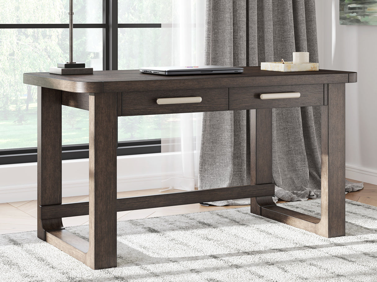 Breckington - Dark Brown - Home Office Desk by Signature Design by Ashley® | Bel Furniture