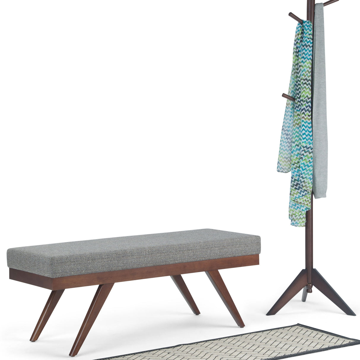 Chanelle - Mid-Century Ottoman Bench by Simpli-Home | Bel Furniture