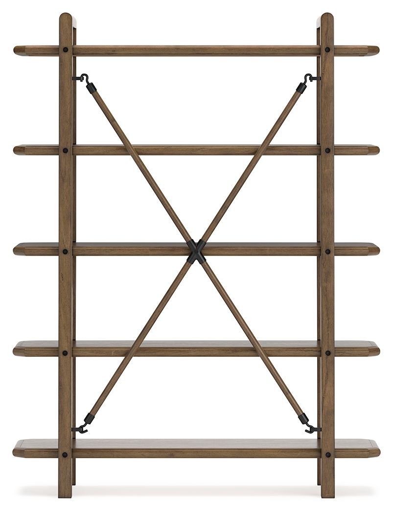 Roanhowe - Brown - Bookcase by Signature Design by Ashley® | Bel Furniture