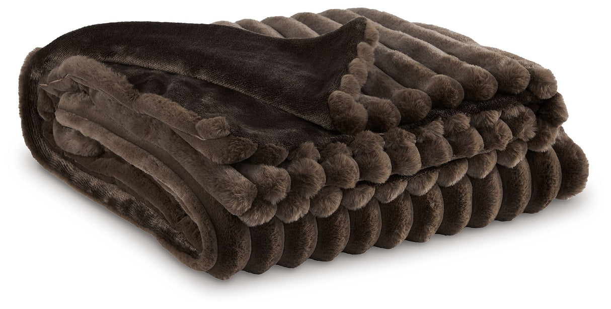 Alsonwell - Throw Dark Brown 3 Pieces by Signature Design by Ashley® | Bel Furniture