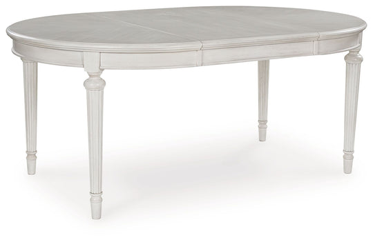 Montelaine - Antique White - Oval Dining Room Extension Table by Benchcraft® | Bel Furniture