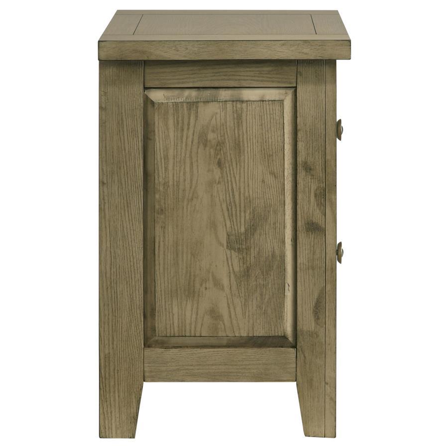 Hazlewood - 2-Drawer Nightstand Bedside Table - Vineyard Oak