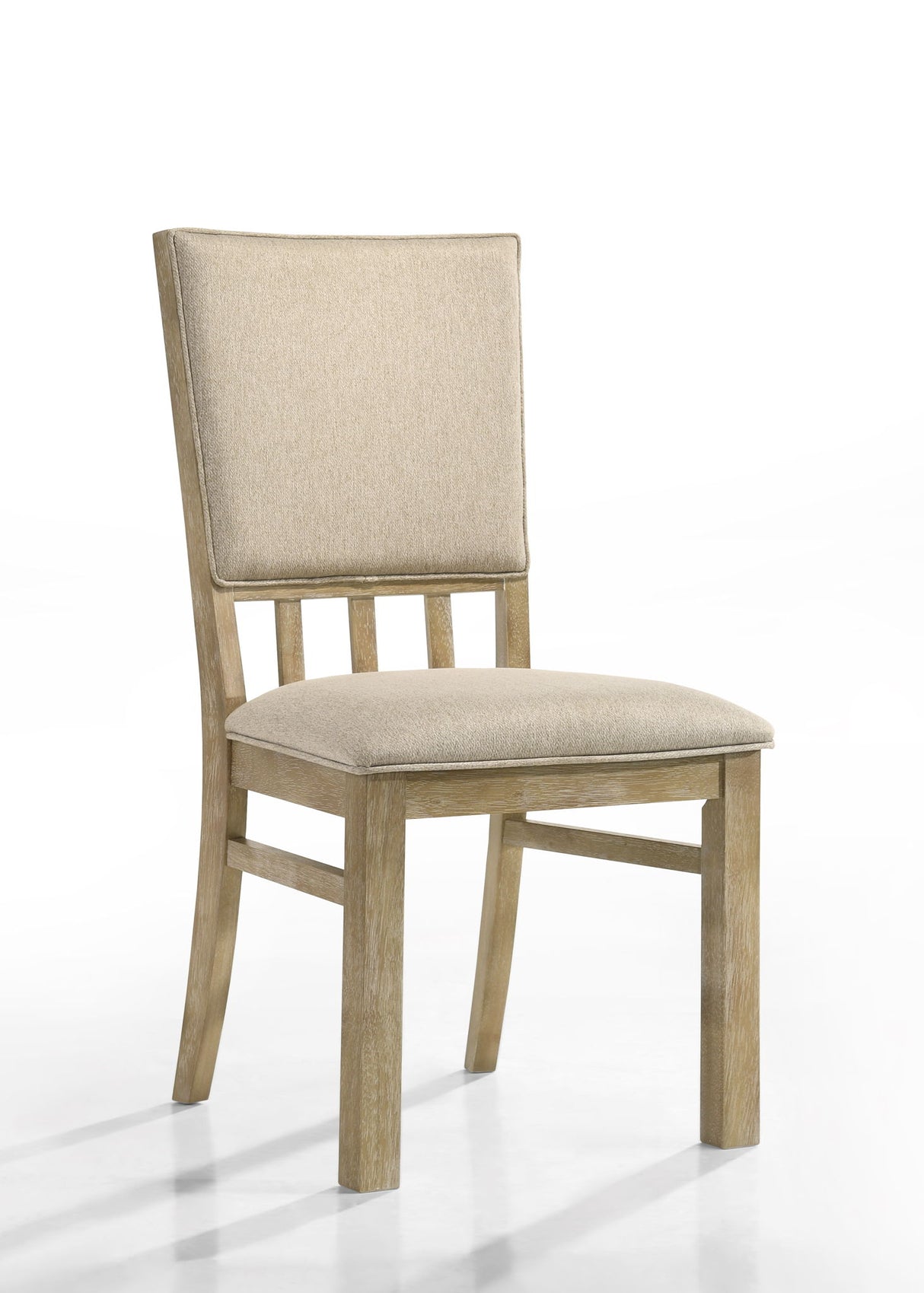 Brutus - Wide Contemporary Fabric Dining Chair (Set of 2) - Reclaimed Wheat by Lilola Home | Bel Furniture
