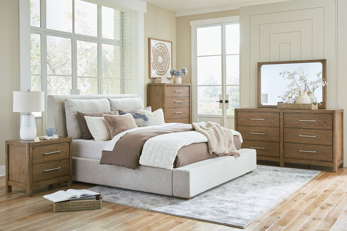 Cabalynn - Upholstered Bedroom Set Light Brown by Signature Design by Ashley® | Bel Furniture