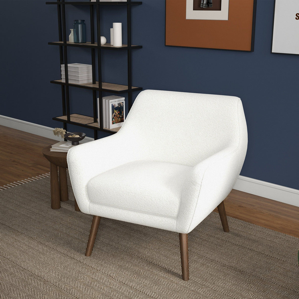 Panom - Lounge Chair - Brown / White by Ashcroft Furniture | Bel Furniture