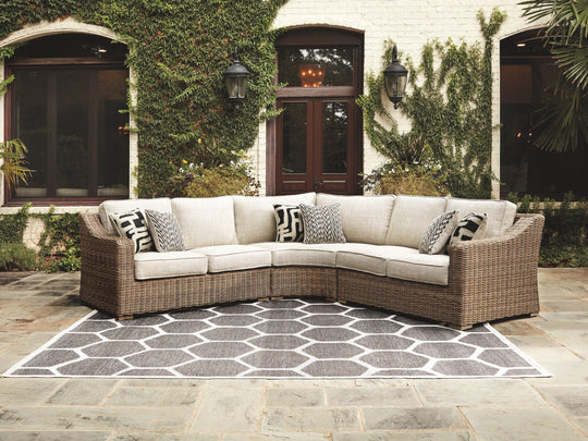 Beachcroft - Sectional Lounge Beige 3-Piece Outdoor Seating Set by Signature Design by Ashley® | Bel Furniture
