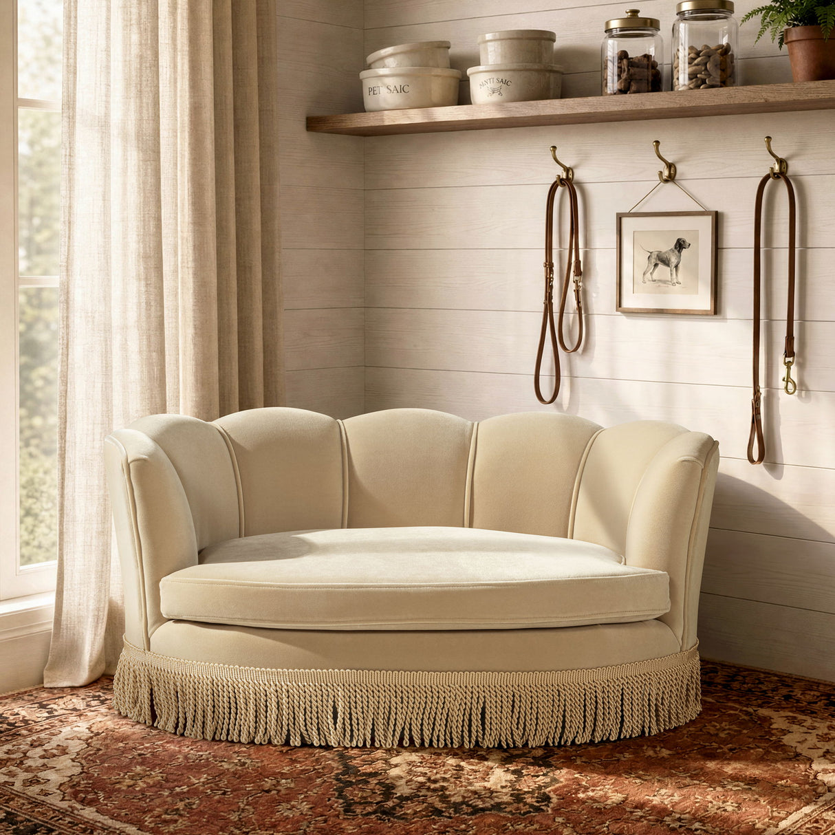 Clara - Scalloped Pet Sofa Bed