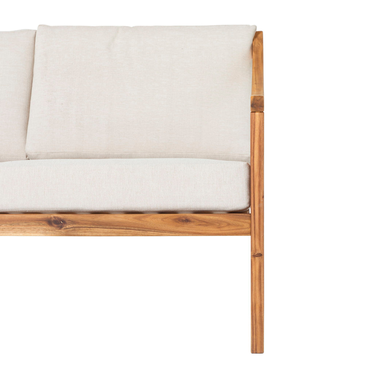 Modern Curved Arm Upholstered Outdoor Loveseat by Walker Edison | Bel Furniture