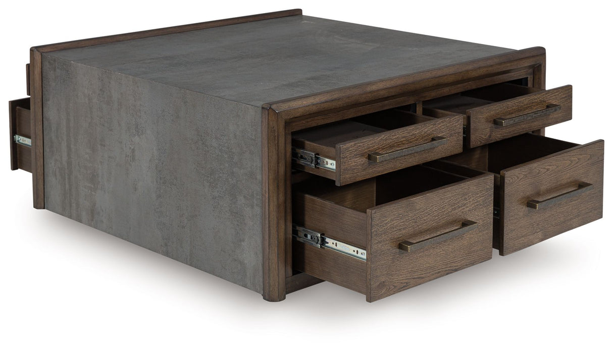 Kallenny - Brown / Gray - Square Cocktail Table by Signature Design by Ashley® | Bel Furniture