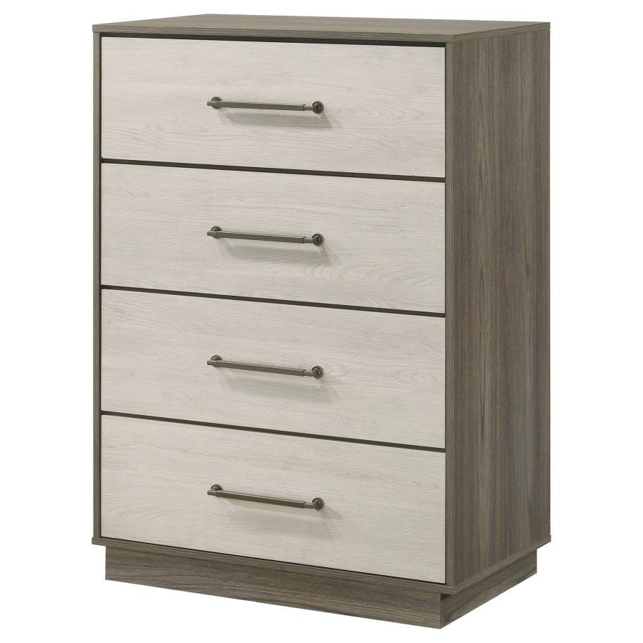 Fenwick - 4-Drawer Chest Of Drawers - Gray Oak by Coaster Fine Furniture | Bel Furniture