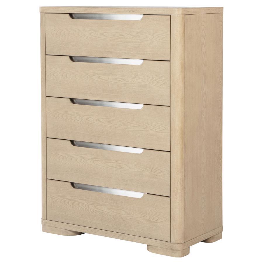 Ladera - 5-Drawer Bedroom Chest Of Drawers - Light Elm by Coaster Fine Furniture | Bel Furniture