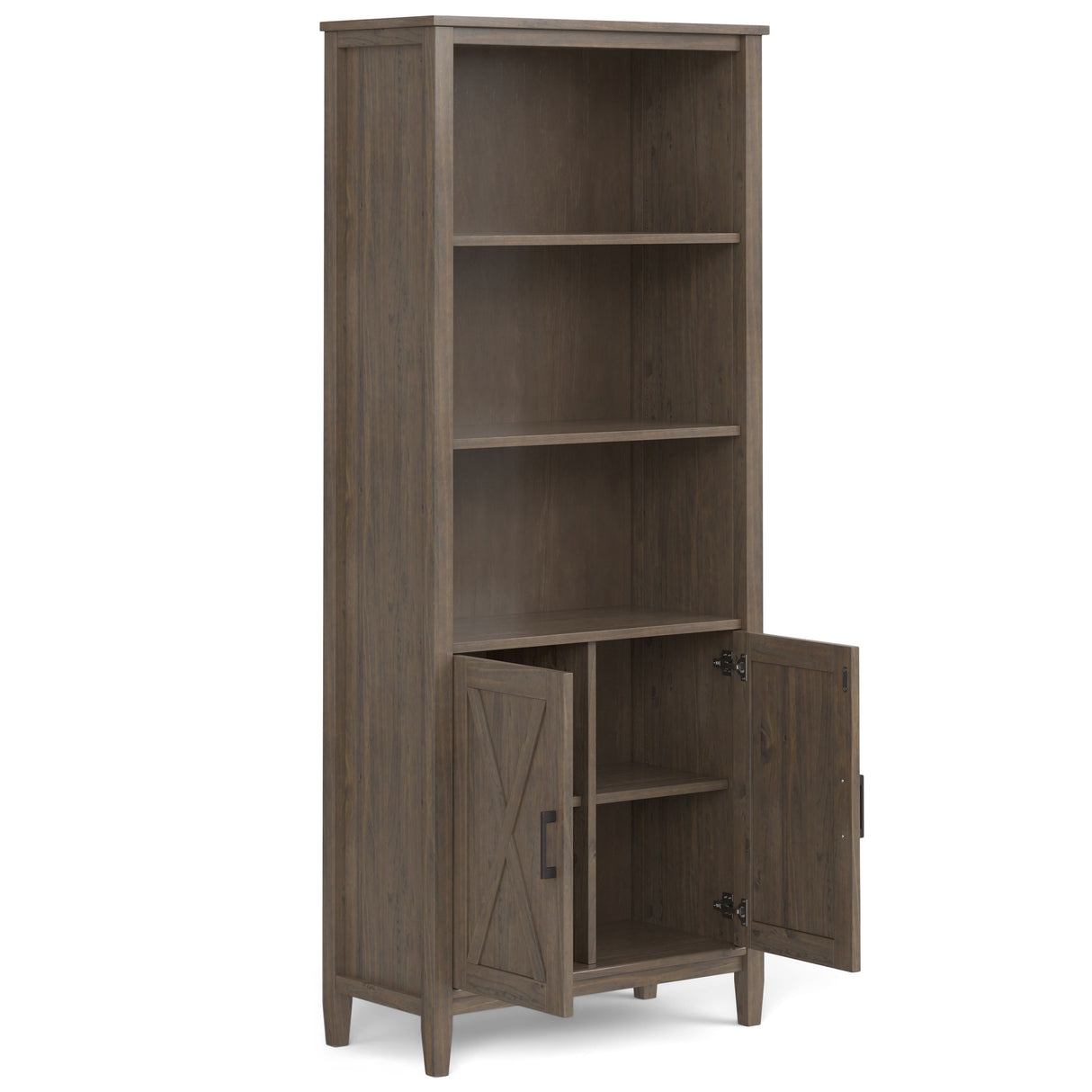 Ela - Bookcase - Smoky Brown by Simpli-Home | Bel Furniture